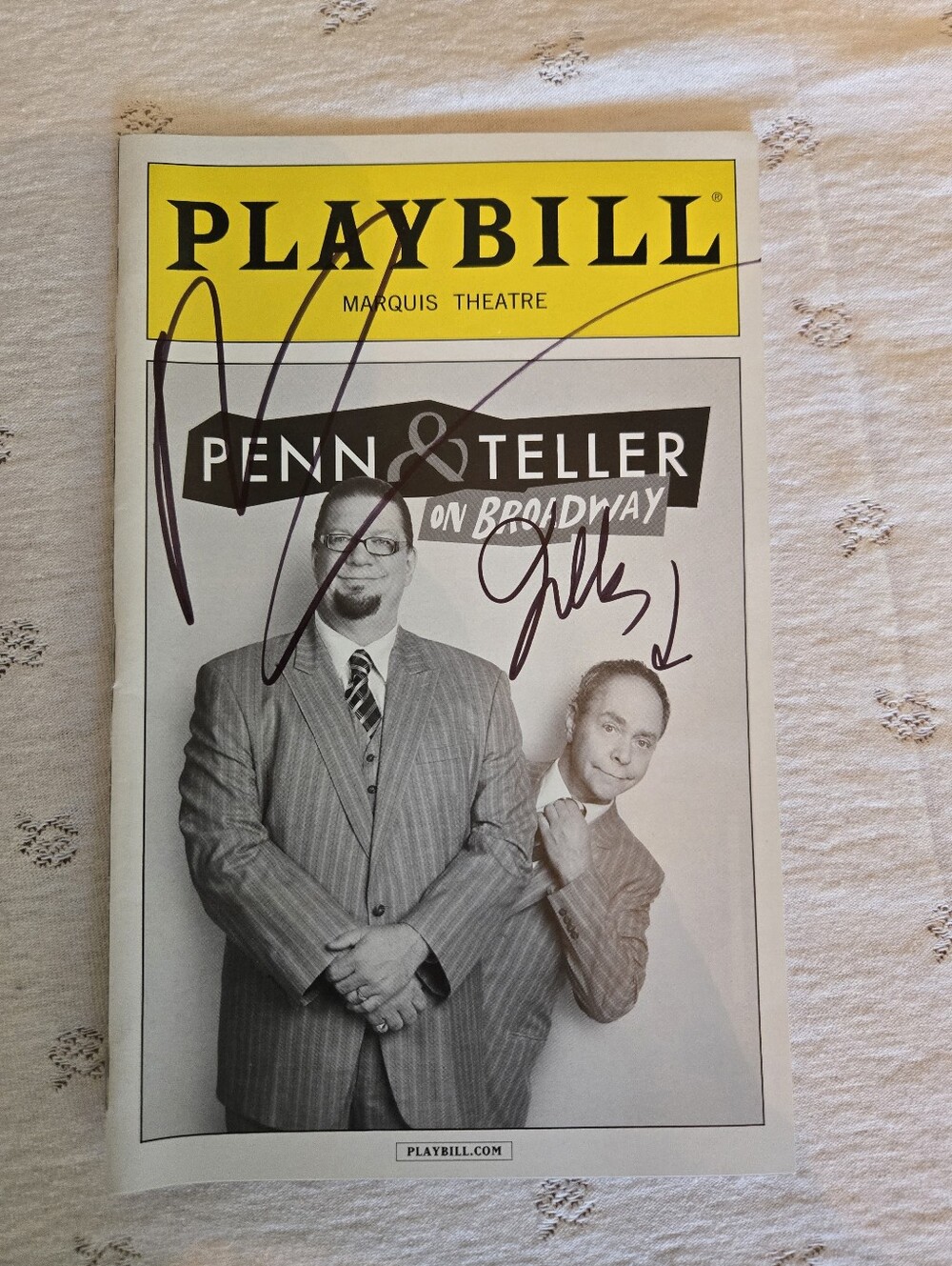 Playbill Penn & Teller on Broadway - Signed by both